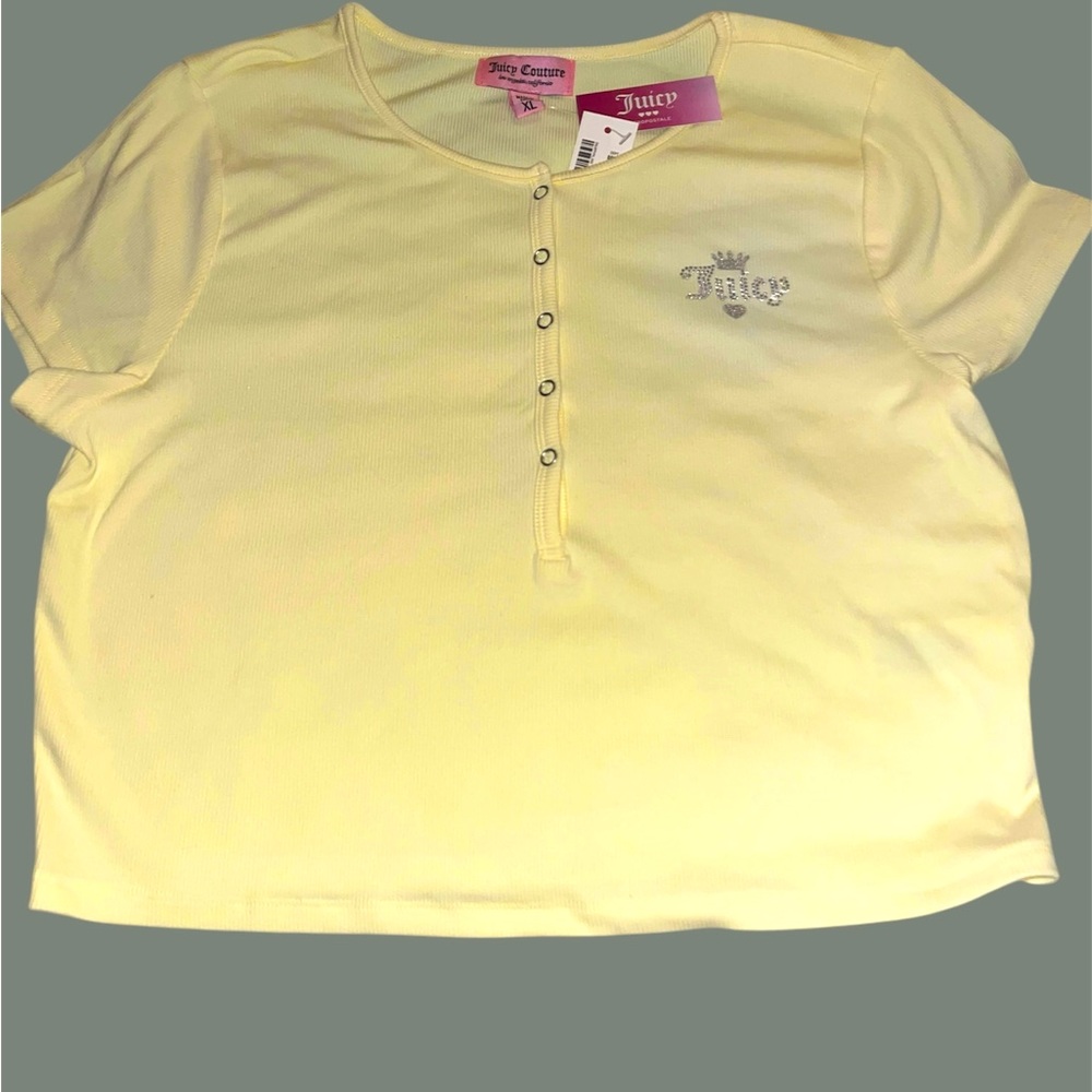 *new* Juicy Couture Yellow Crew Neck Crop Top
